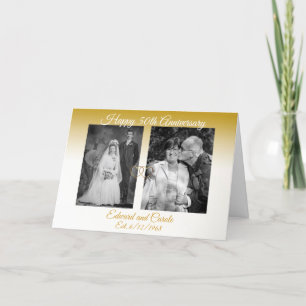 Personalisierte Goldhochzeit-Fotos 50 Jahre alt Karte