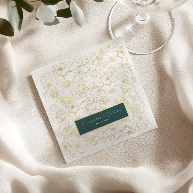 Personalisierte Goldhochzeit Napkins Serviette (Von Creator hochgeladen)