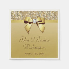 Personalisierte Goldhochzeit Serviette