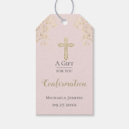 Personalisierte Goldkreuz-Bestätigung Geschenkanhänger