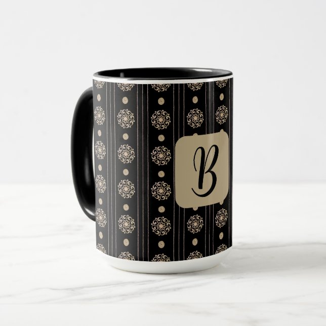 Personalisierte Goldmedaillen gestreift Tasse (Vorderseite Links)