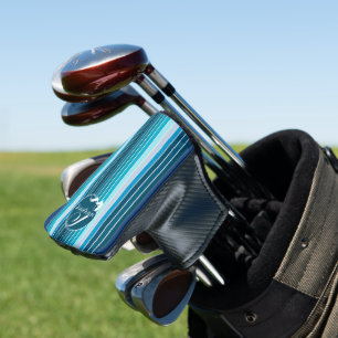 Personalisierte Golf-Accessoires mit blauem Streif Golf Headcover