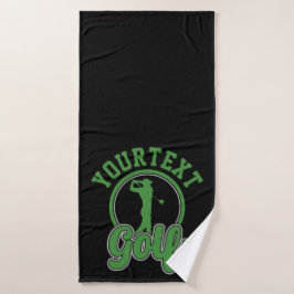 Personalisierte Golf ADD NAME Retro Pro Golfer Swi Badhandtuch Set