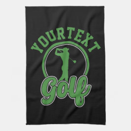 Personalisierte Golf ADD NAME Retro Pro Golfer Swi Geschirrtuch