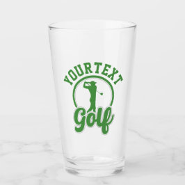 Personalisierte Golf ADD NAME Retro Pro Golfer Swi Glas