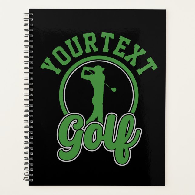 Personalisierte Golf ADD NAME Retro Pro Golfer Swi Planer (Vorderseite)