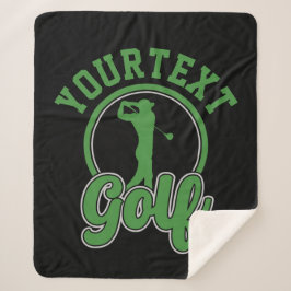 Personalisierte Golf ADD NAME Retro Pro Golfer Swi Sherpadecke