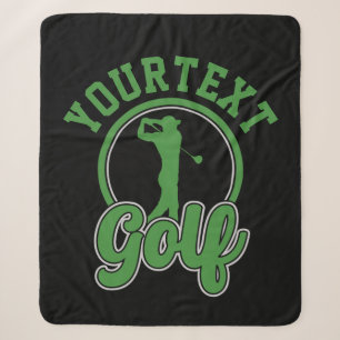 Personalisierte Golf ADD NAME Retro Pro Golfer Swi Sherpadecke