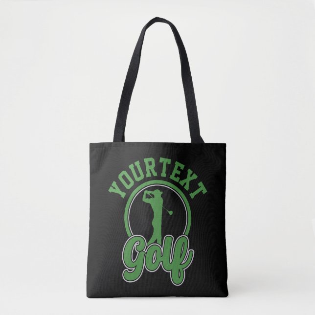 Personalisierte Golf ADD NAME Retro Pro Golfer Swi Tasche (Vorderseite)