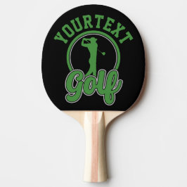 Personalisierte Golf ADD NAME Retro Pro Golfer Swi Tischtennis Schläger