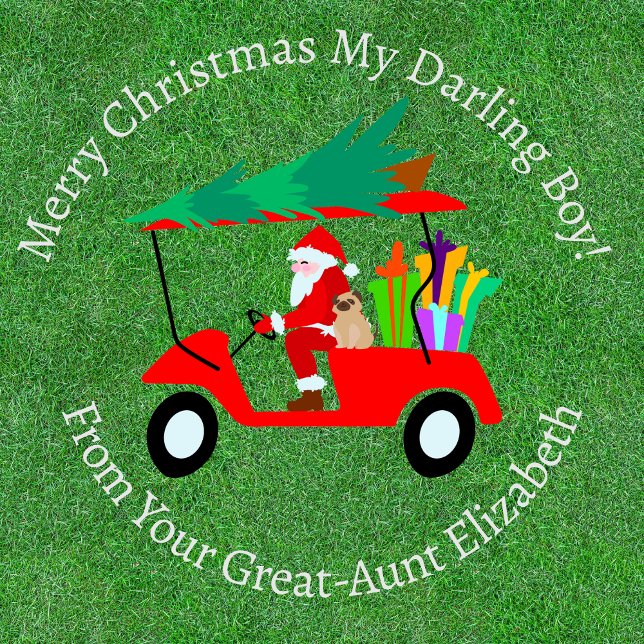 Personalisierte Golf Green Weihnachten Geschenkpapier (Von Creator hochgeladen)