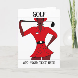 Personalisierte Golf Grußkarte Feiertagskarte
