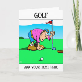 Personalisierte Golf Grußkarte Feiertagskarte
