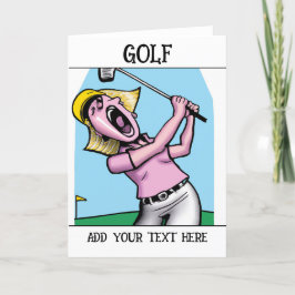 Personalisierte Golf Grußkarte Feiertagskarte