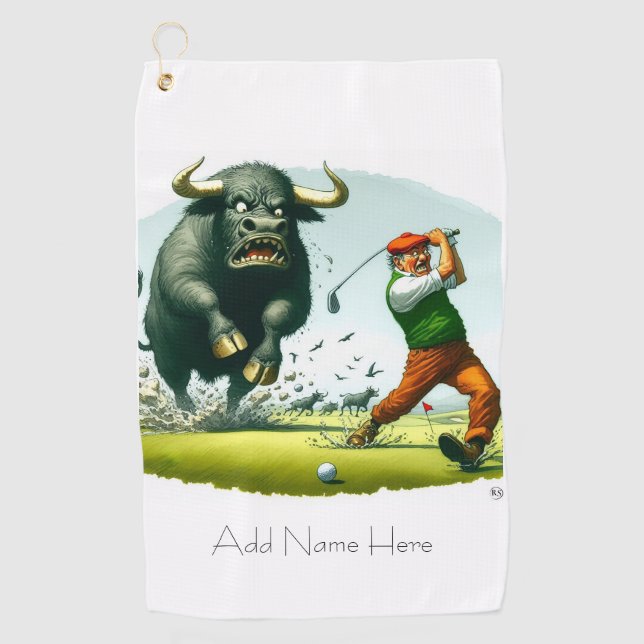 Personalisierte Golf Hazards Golf Handtuch (Vorderseite)