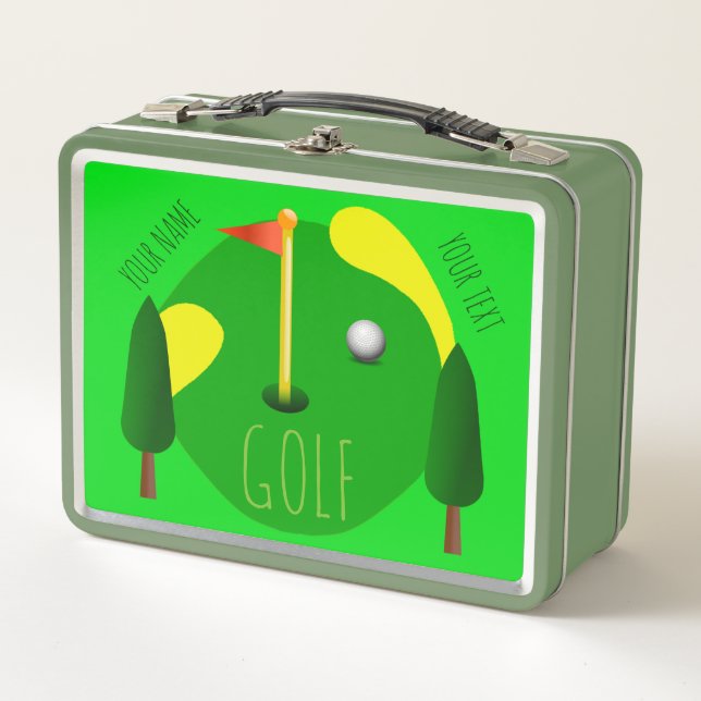 Personalisierte Golf Metal Lunchbox (Vorderseite)