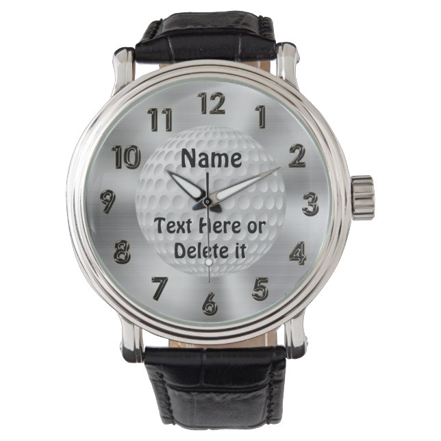 Personalisierte Golf-Uhren für Damen und Herren Armbanduhr (Vorderseite)