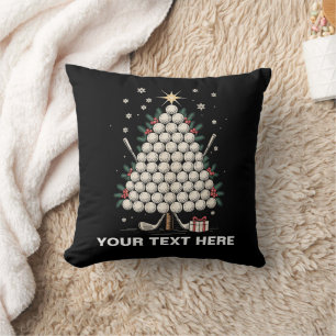 Personalisierte Golf-Weihnachtsbaum-Ausrüstung Fam Kissen