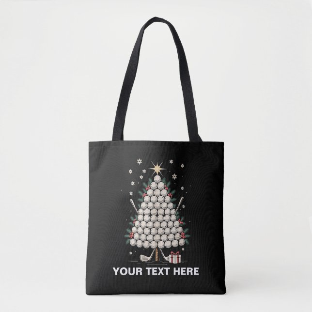 Personalisierte Golf-Weihnachtsbaum-Ausrüstung Fam Tasche (Vorderseite)