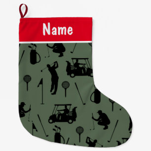 Personalisierte Golf Weihnachtsgeschenke Golf them Großer Weihnachtsstrumpf