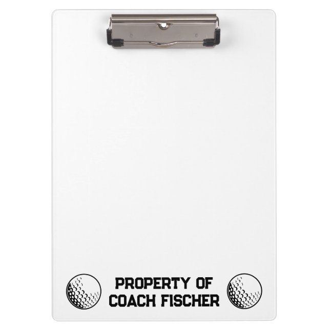 Personalisierte Golf-Zwischenablage Klemmbrett (Vorderseite)