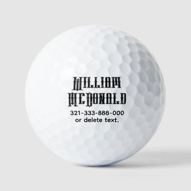 Personalisierte Golfball-Vorlage DISTRESSED 11 Golfball (Vorderseite)