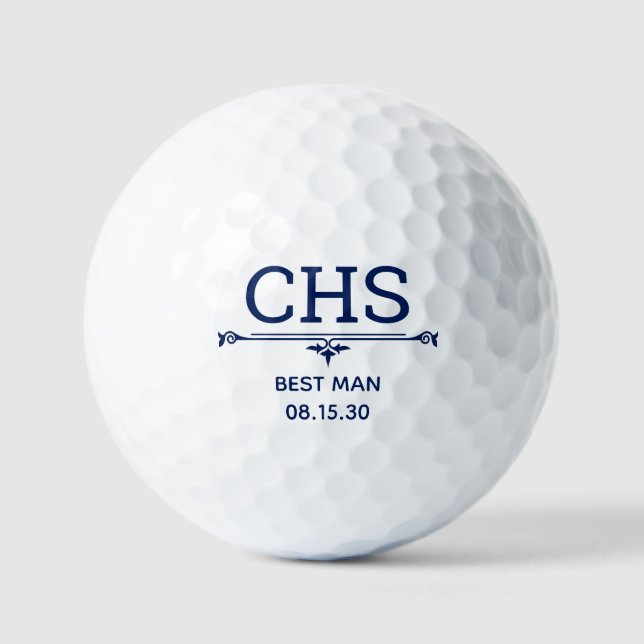 Personalisierte Golfbälle für den Trauzeugen (Vorderseite)