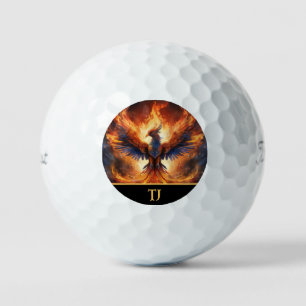 Personalisierte Golfbälle mit einem kühnen flammen