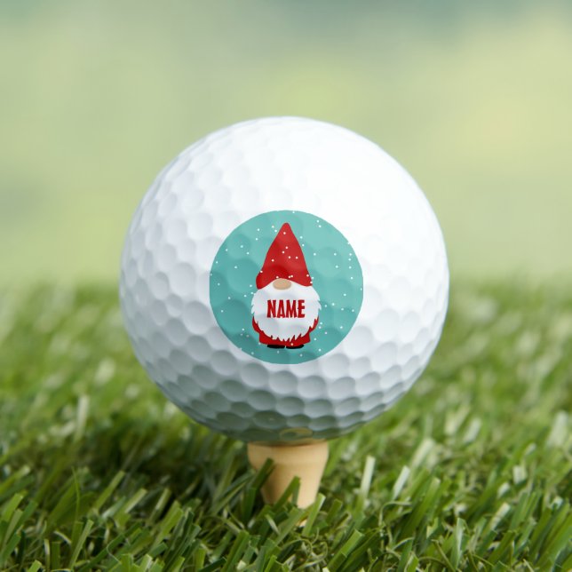 Personalisierte Golfbälle mit niedlichem Gnome Car (Insitu T-Shirt)