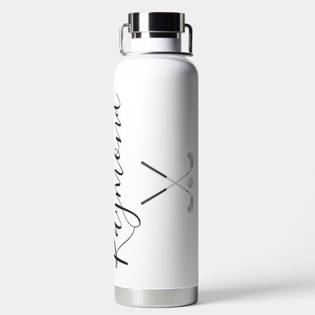 Personalisierte Golfclubs und Ball Golfplätze Trinkflasche (Rückseite)