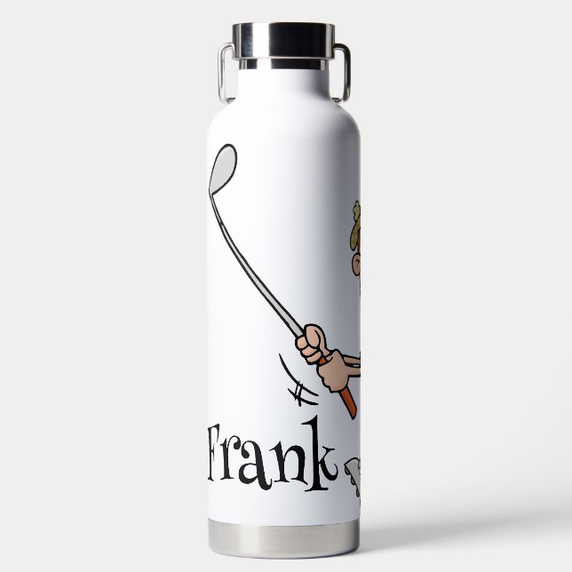 Personalisierte Golfer Trinkflasche (Vorderseite)