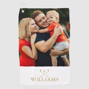 Personalisierte Golfschläger mit Namen und Foto in Golfhandtuch
