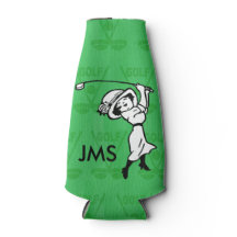 Personalisierte Golfspielerin Cartoon