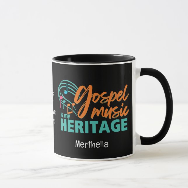 Personalisierte GOSPEL MUSIK IST MEIN ERBE Tasse (Rechts)