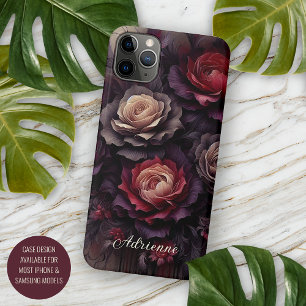 Personalisierte gotische dunkle Rosen Blumen im vi Case-Mate iPhone Hülle