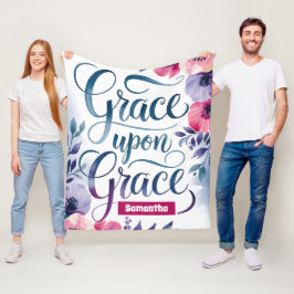 Personalisierte Grace upon Grace Christlich Fleecedecke