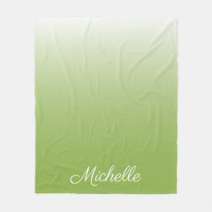 Personalisierte Gradientengrün Fleecedecke