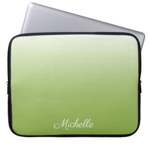 Personalisierte Gradientengrün Laptopschutzhülle