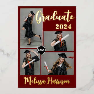 Personalisierte Graduiertenfotografie Folieneinladung
