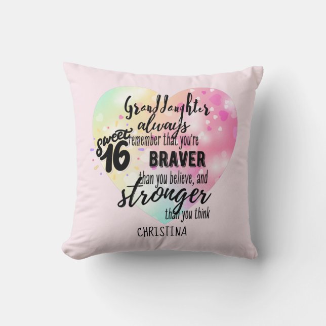 Personalisierte GRANDAUGHTER-Geschenke | Niedliche Kissen (Vorderseite)