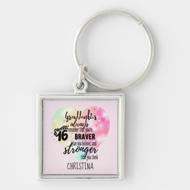 Personalisierte GRANDAUGHTER-Geschenke | Niedliche Schlüsselanhänger (Vorne)