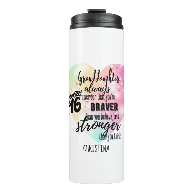 Personalisierte GRANDAUGHTER-Geschenke | Niedliche Thermosbecher (Vorderseite)