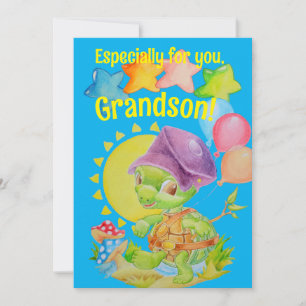 Personalisierte Grandsons Geburtstagskarte Feiertagskarte