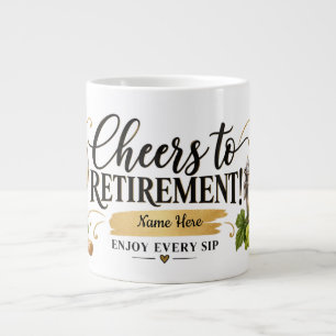 Personalisierte Gratulationen zum Spezial-Ruhestan Jumbo-Tasse