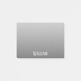 Personalisierte graue Pinstreifen Post-it Klebezettel