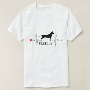 Personalisierte Great Dane Liebe Mein Hund Herzsch T-Shirt