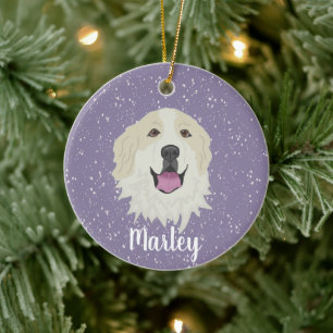 Personalisierte Great Pyrenäen Badger Markierunge Keramik Ornament