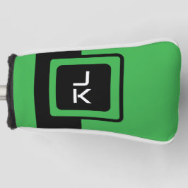 Personalisierte Green Black Golf Head Putter Abdec Golf Headcover