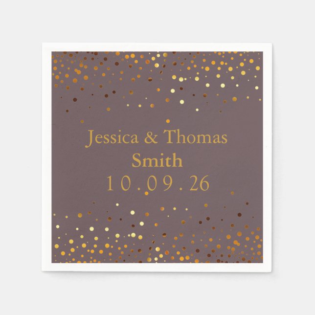 Personalisierte Green Gold Glitzer Imitate Fossil Serviette (Vorderseite)