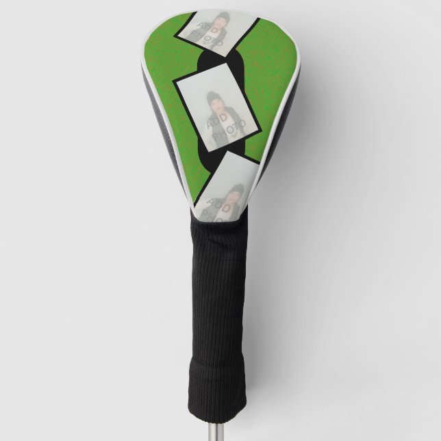 Personalisierte Green Golf Head Abdeckung mit Foto Headcover (Vorderseite)